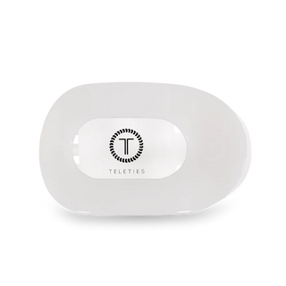 Teleties Coconut White Small Flat Round Clip