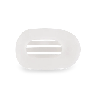 Teleties Coconut White Small Flat Round Clip
