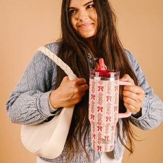 The Darling Effect 40 oz Lifestyle Flip Straw Tumbler - Oh So Merry