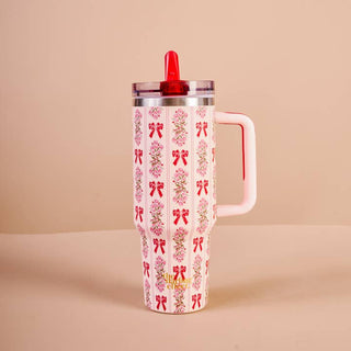 The Darling Effect 40 oz Lifestyle Flip Straw Tumbler - Oh So Merry
