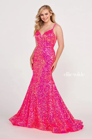 Ellie Wilde EW34016 - Hot Pink Size 12