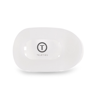 Coconut White Medium Flat Round Clip