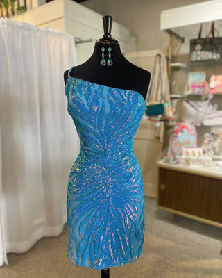 Jovani 36577 - Iridescent Blue Size 14