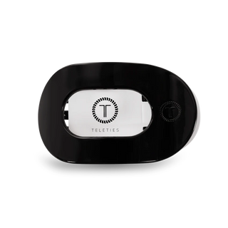Teleties Jet Black Small Flat Round Clip