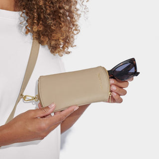 Katie Loxton Clip-On Sunglasses Case - Light Taupe