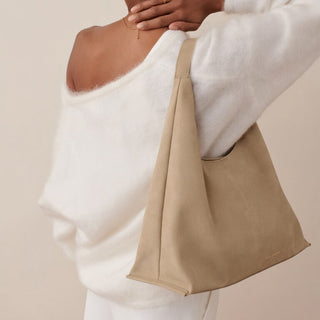 Katie Loxton Laila Slouch Shoulder Bag - Light Taupe Suedette