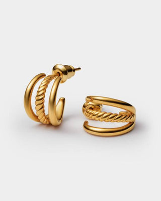 Katie Loxton Laia Waterproof Gold Illusion Hoop Earrings