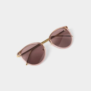Katie Loxton Santorini Sunglasses - Rose Gold Transparent and Gold