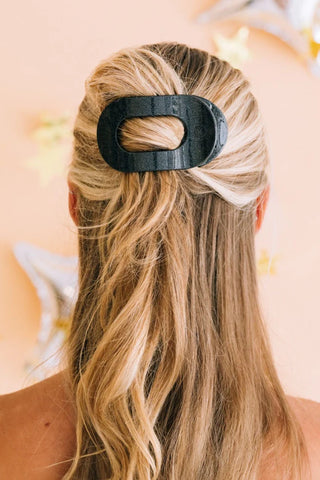 Teleties Midnight Magic Medium Flat Round Hair Clip