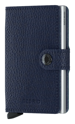 Secrid Miniwallet - Vegetable Tanned Navy/Silver