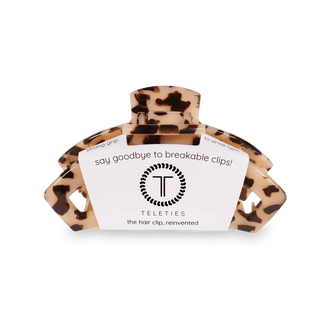 Teleties Open Blonde Tortoise Medium Hair Clip