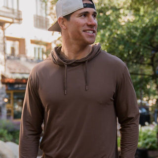 Burlebo Performance Hoodie - Heather Brown