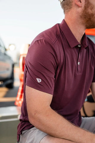 Burlebo Performance Polo - Heather Maroon