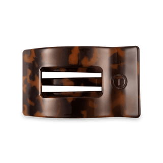 Teleties Tortoise Medium Flat Rectangle Hair Clip
