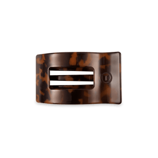 Teleties Tortoise Small Flat Rectangle Hair Clip