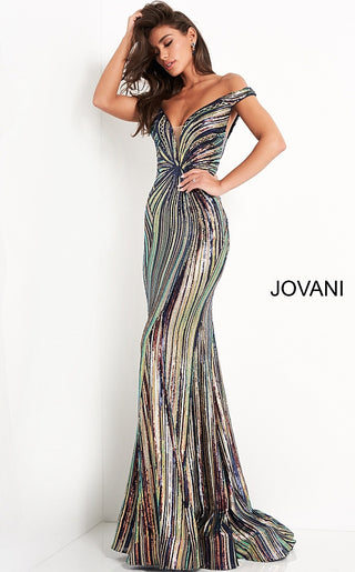 Jovani 04809 - Black/Multi Size 16