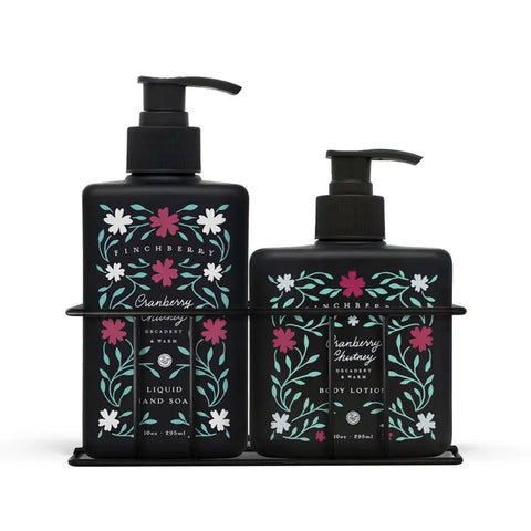 Finchberry Cranberry Chutney Combo Caddy - Hand Wash & Body Lotion