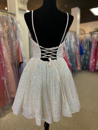 Sherri Hill 55100 - Ivory/Multi Size 8