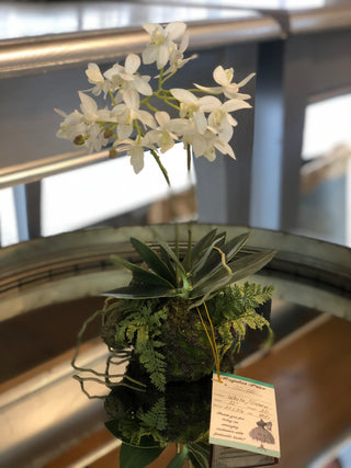 White and Green Floral Piece