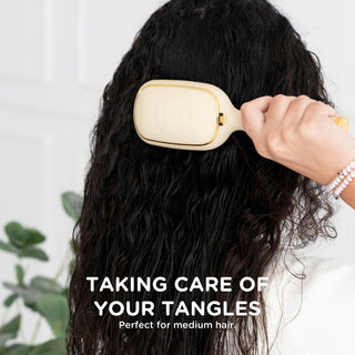 Teleties Detangler Hair Brush for Medium Hair - Tan