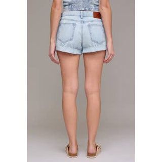 Hidden Jeans Lightwash Cuffed Hem Relaxed Shorts