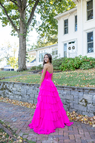 Sherri Hill 56911 - Bright Fuchsia Size 2