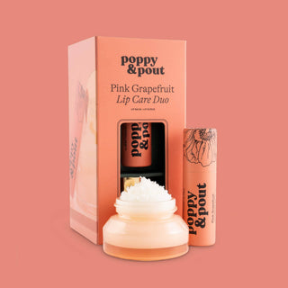 Poppy & Pout Lip Care Duo - Pink Grapefruit