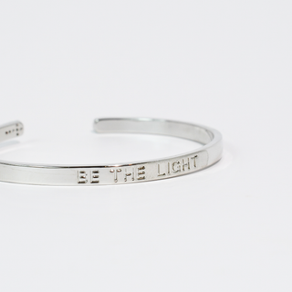 Treasure Jewels Be The Light Bangle - Silver