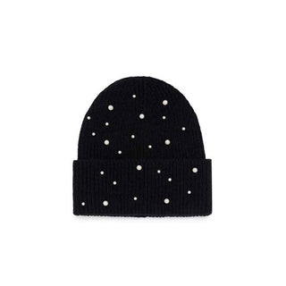 Black Pearl Embellished Beanie