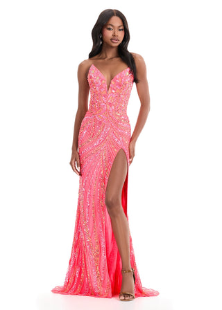 ASHLEYlauren 11236 - Electric Pink Size 12