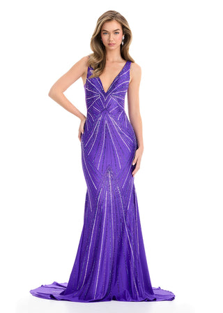 ASHLEYlauren 11693 - Purple Size 4