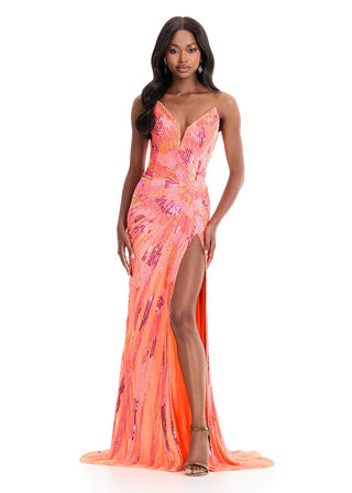 ASHLEYlauren 11822 - Multi/Coral Size 10