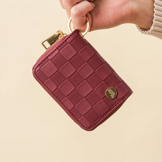 The Darling Effect Zip Around Wallet - Plum Check