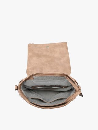 Tan Distressed Convertible Backpack