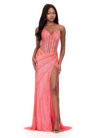ASHLEYlauren 12150 - Electric Pink Size 12