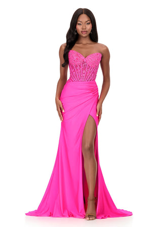 ASHLEYlauren 12168 - Hot Pink Size 0