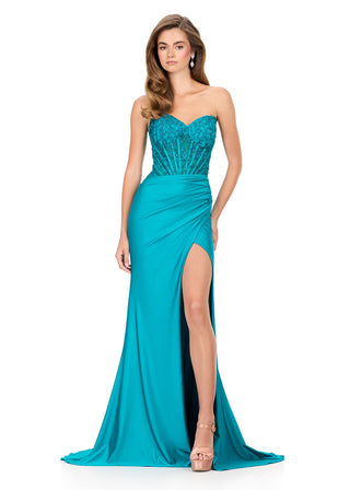 ASHLEYlauren 12168 - Teal Size 00