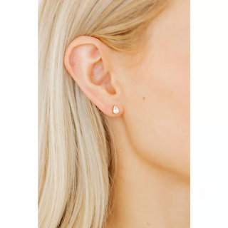 LINNY CO Screwback Stud Earrings - Paige Pear Gold