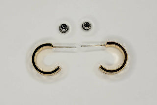 Mini Checkered Hoop Earrings