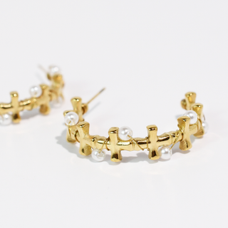 Treasure Jewels Golden Faith Hoop