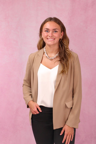 Tan Flap Pocket Blazer