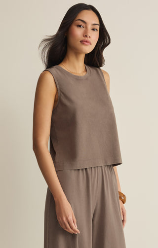 Z Supply Sloane Jersey Muscle Tank - Perfectly Taupe