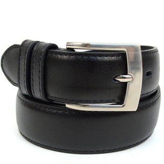 Men's Black Leather Dress Belt