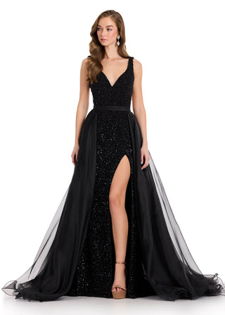 ASHLEYlauren 1740 - Black Overskirt Size 6