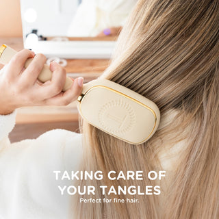 Teleties Detangler Hair Brush for Fine Hair - Tan