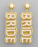 Gold/Pearl BRIDE Earrings