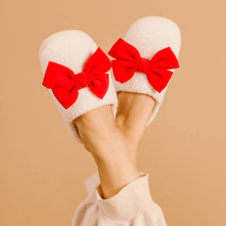 Red Bow Slippers