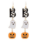 BOO Halloween Linked Earrings