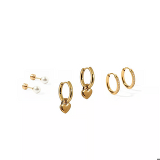 LINNY CO Huggie & Screwback Stud Set - Charleston