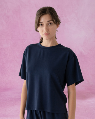 Slate Navy Boxy Tee